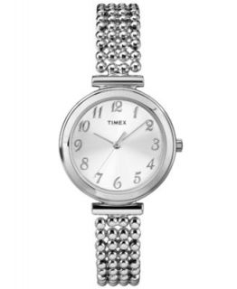 Timex Watch, Womens Premium Originals Crystals Stainless Steel Mesh Bracelet 33mm T2P231AB   Watches   Jewelry & Watches