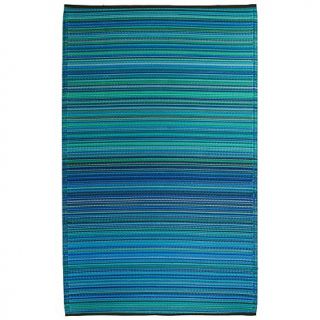 Fab Habitat 5' x 8' Cancun Rug   Turquoise and Moss Green