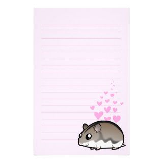 Dwarf Hamster Love Personalized Stationery
