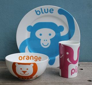 animal fine bone china tableware set by colourful dove