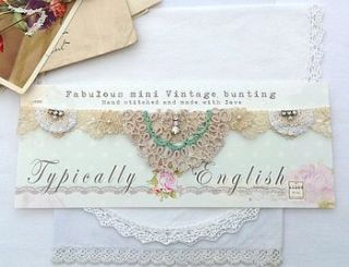 dollie mini vintage bunting by typically english