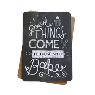 'good things come to those who bake' notebook by the happy pencil