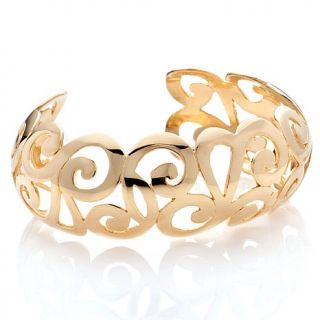 Bellezza "Carosello" Yellow Bronze Bold Scroll Cuff Bracelet