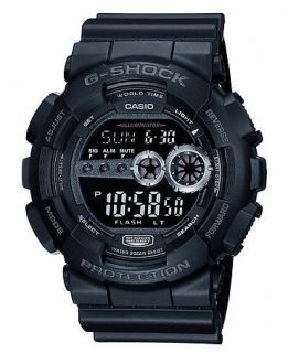 G Shock Mens XL Digital Black Resin Strap Watch GD100 1B   Watches   Jewelry & Watches