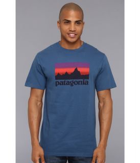 Patagonia Sunset Logo T Shirt Glass Blue