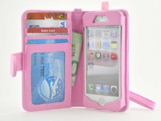 Navor iPhone Life Protective Deluxe Book Style Folio Wallet Leather Case for iPhone 5 & iPhone 5S ( Light Pink ) Cell Phones & Accessories