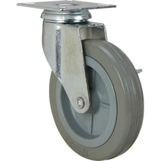 5in. Plain Bearing, Non-Marking Swivel Caster with Brake  Up to 299 Lbs.