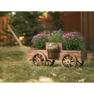 Two-Tiered Wagon Planter, Model# T-15N354MB  Lawn Ornaments   Fountains