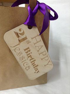 over sized personalised gift tag by hickory dickory designs