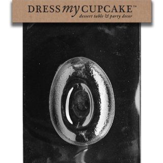 Dress My Cupcake DMCE227BSET Chocolate Candy Mold, 2 Piece 3D Egg with Bunnies, Set of 6 Kitchen & Dining