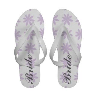 Purple Daisy Bridal Wedding Flip Flops