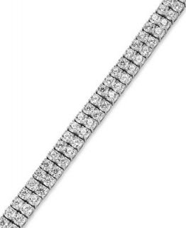 B. Brilliant Sterling Silver Bracelet, 6.5 inch Cubic Zirconia Two Row Tennis Bracelet (10 ct. t.w.)   Bracelets   Jewelry & Watches