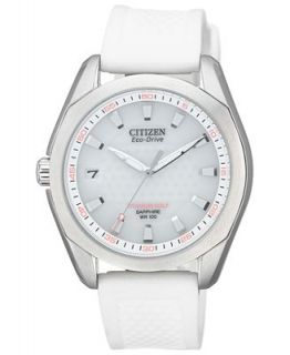 Citizen Womens Eco Drive Titanium Golf White Rubber Strap Watch 35mm EO1070 05A   Watches   Jewelry & Watches