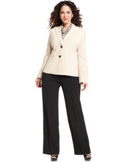 Le Suit Plus Size Suit, Blazer, Printed Scarf & Trousers   Suits & Separates   Plus Sizes