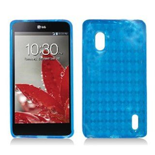 Aimo Wireless LGE970SSKC226 Soft n Snug Silicone Skin Case for LG Optimus G E970   Retail Packaging   Blue Cell Phones & Accessories