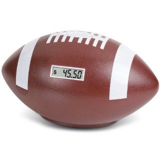 Football Coin Counting Piggy Bank   Count Coins and Save Money   9" Toys & Games