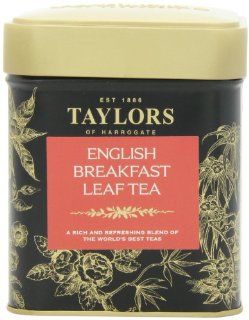 Taylors of Harrogate English Breakfast Leaf Tea, Loose Leaf, 4.41 Ounce Tin  Black Teas  Grocery & Gourmet Food