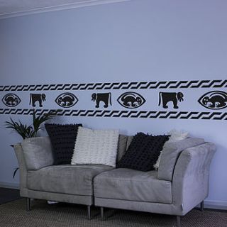 traditional african animal vinyl wall border by vinyl revolution