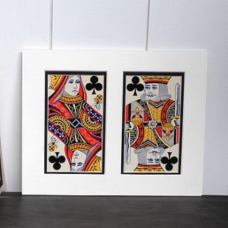 195os oversized king and queen playing cards by the poster collective