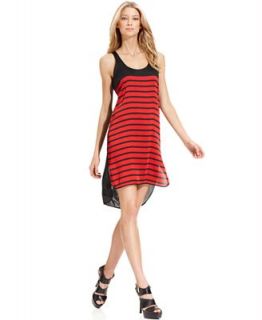 MICHAEL Michael Kors Dress, Sleeveless Striped High Low Hem   Dresses   Women