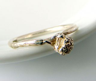 silver daisy head ring by tanya garfield jewellery