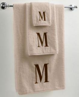 Avanti Bath Towels, Initial Linen and Brown Collection   Bath Towels   Bed & Bath