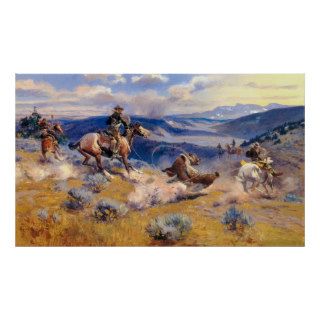 Charles M. Russell's Loops and Swift Horses (1916) Print