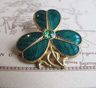 vintage clover brooch by molly & pearl