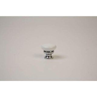 Lew's Hardware Polished Chrome Gloss White Knob   Cabinet And Furniture Knobs  