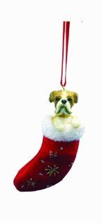 Boxer Uncropped Stocking Ornament