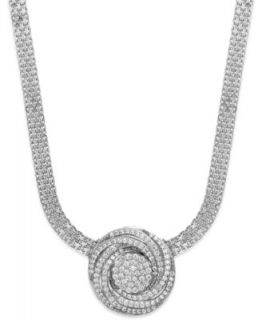 Diamond Necklace, Sterling Silver Diamond Heart Mesh Necklace (1/2 ct. t.w.)   Necklaces   Jewelry & Watches
