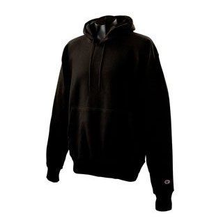Champion 12 oz. Reverse Weave Fleece Hoodie Hoody Sweatshirt   Black Clothing