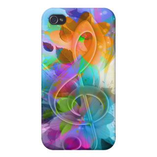 Beautiful colourful and cool splatter music note iPhone 4/4S cover