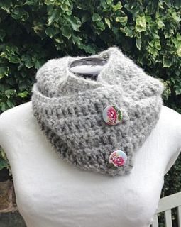 handmade chunky crochet infinity scarf by the little lancashire smallholding
