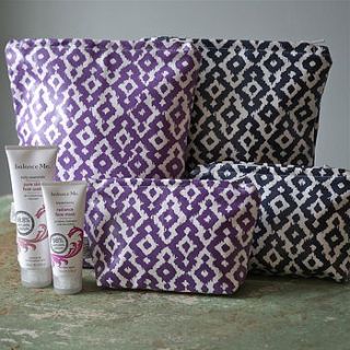 aztec adult wash bag by the shed inc