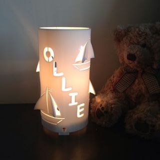 personalised boat night light by kirsty shaw