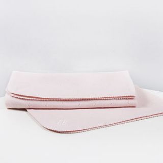 personalised 100% cashmere blanket pink by my 1st years