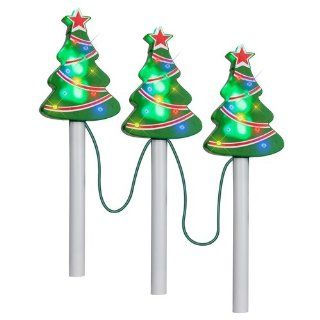 Gemmy Multicolor LED Pathway Christmas Tree Lights  String Lights  Patio, Lawn & Garden