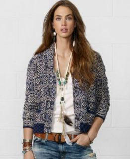 Denim & Supply Ralph Lauren Shawl Collar Southwestern Print Cardigan   Sweaters   Women