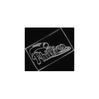 MLB   Philadelphia Phillies Team Logo Neon Light Sign(White) Sports & Outdoors