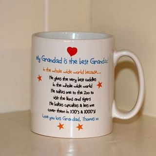 'my grandad is best grandad in world' mug by sleepyheads