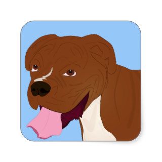 Digital Portrait of a Boxer Dog Smiling Sticker