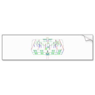 Apartment Building / House Marker Drawing Bumper Sticker