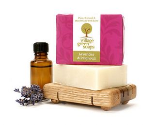 lavender and patchouli soap by village green soaps