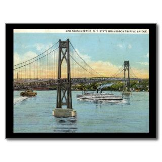 Mid Hudson Bridge, Poughkeepsie 1930 Vintage Post Cards