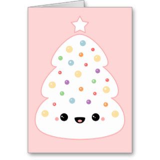 Pink Christmas Tree Cards