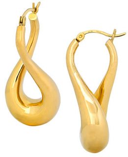 Signature Gold� Twist Hoop Earrings in 14k Gold   Earrings   Jewelry & Watches