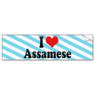 I Love Assamese Bumper Sticker