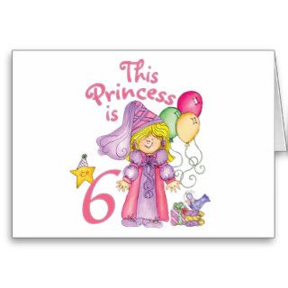 Princess 6th Birthday Invitations Card
