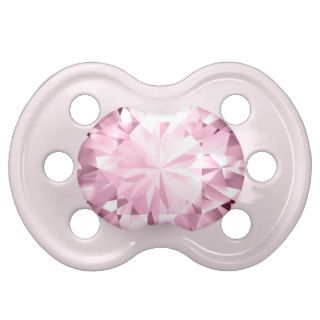 Pink Diamond Glitz Gem   Baby Girl Binky Baby Pacifier